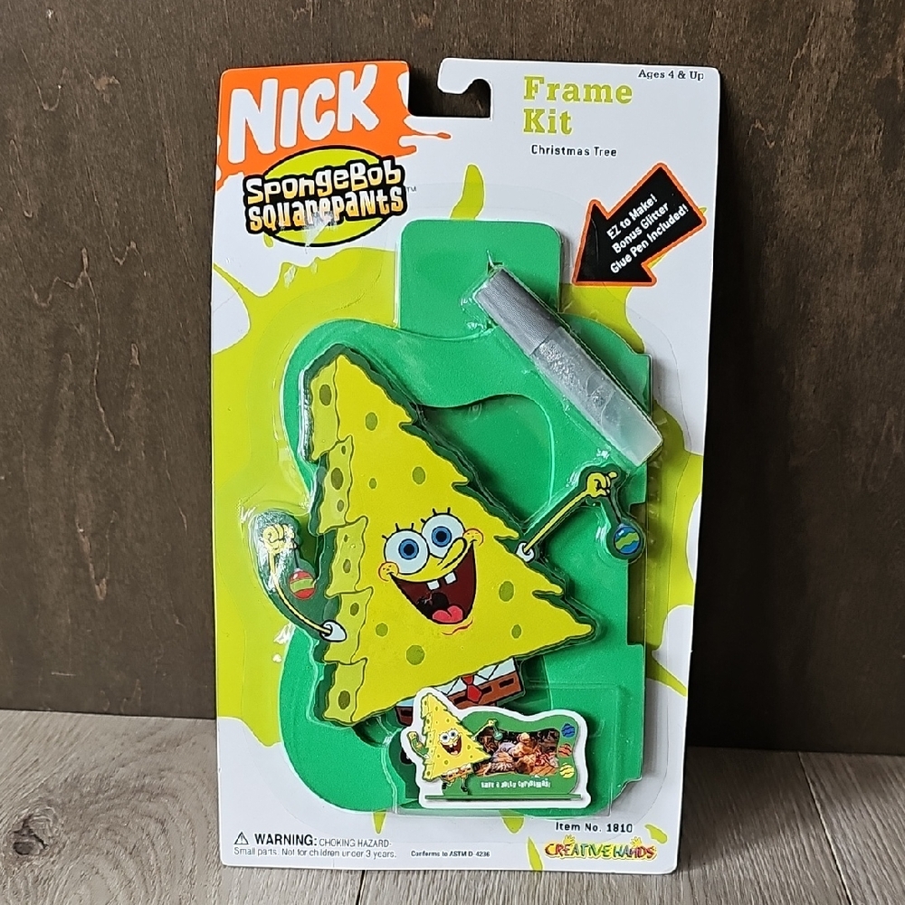 2004 Nick Jr. Sponge Bob Square Pants Christmas Frame Craft Kit‎